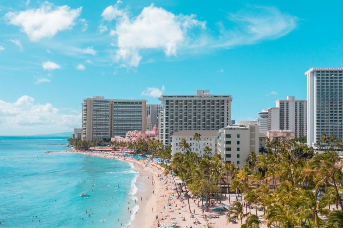 Renovated With City View At Aqua Palms Waikiki Honolulu Eksteriør billede